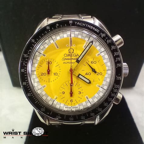 omega speedmaster michael schumacher yellow|schumacher omega speedmaster vintage.